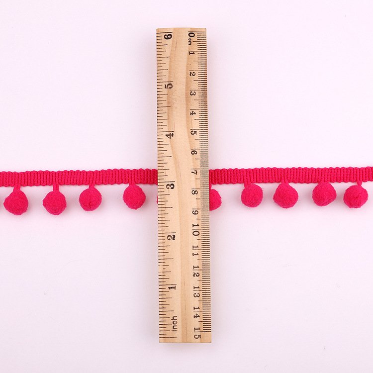 Fashion Multicolor Mixed Nylon Tassel Lace Ball Pom-Poms Fringe Trim