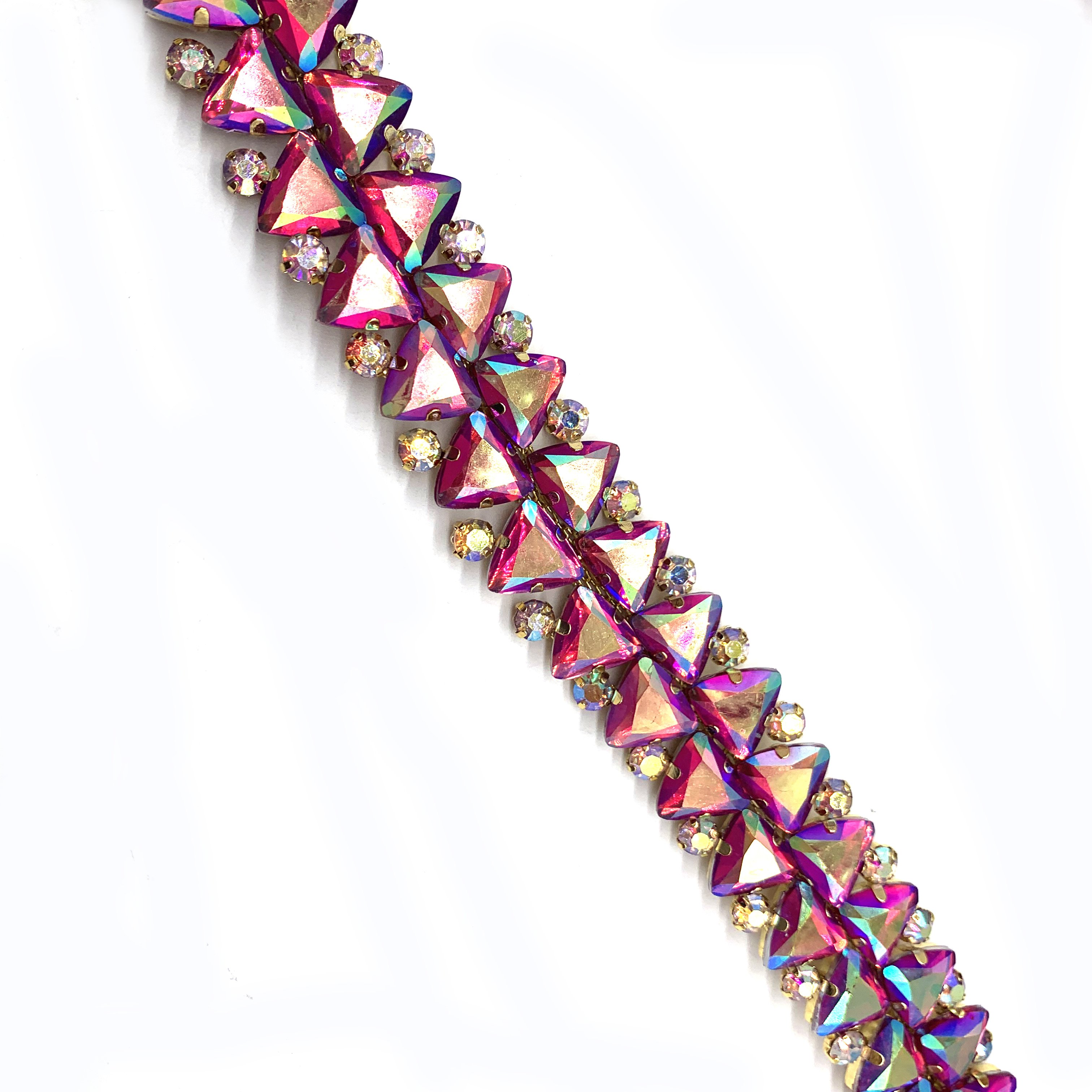 Carnival Crystal Rhinestone Trim Chain Flexible Embellishment Chain for Clothes Bags Jewelry DIY Crafts