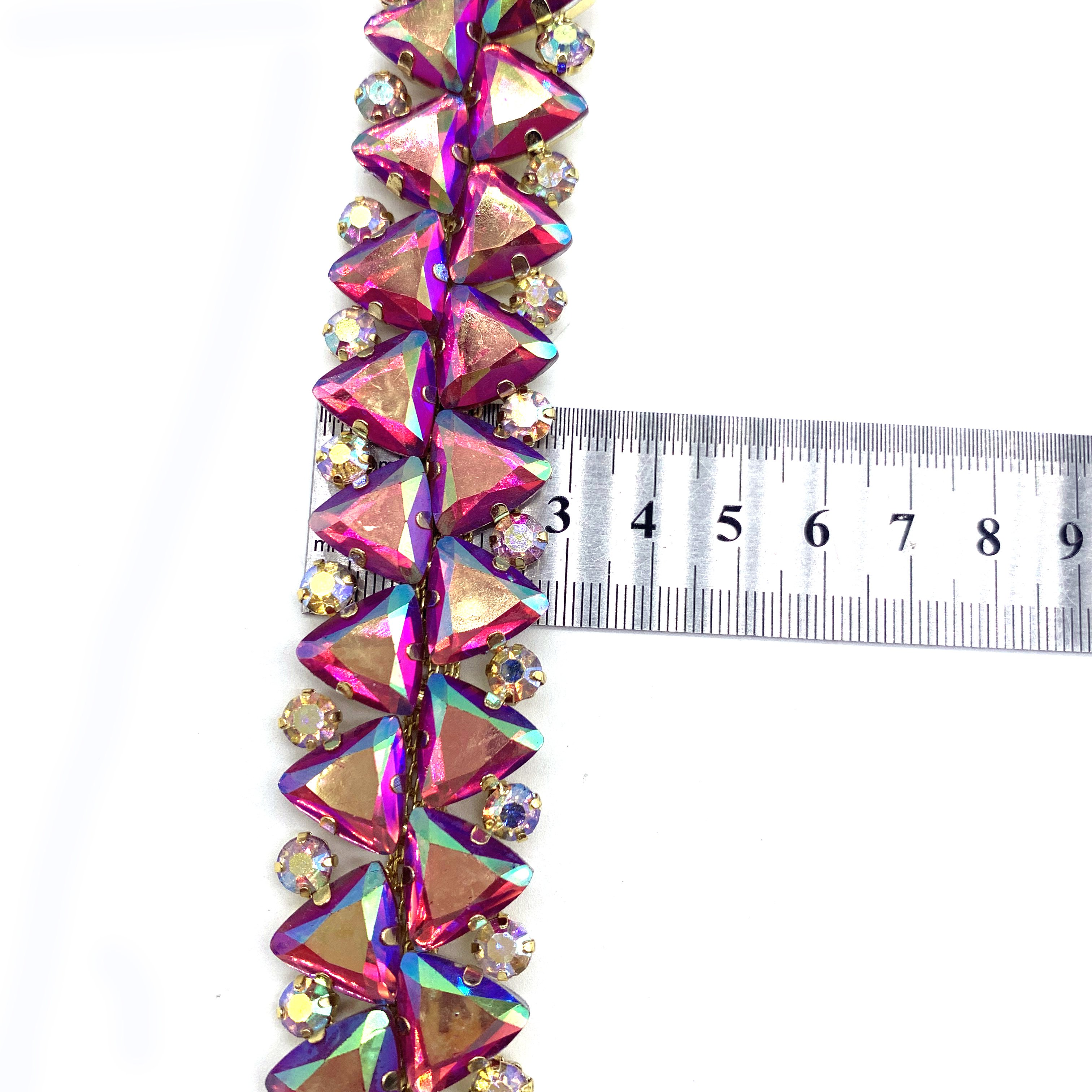Carnival Crystal Rhinestone Trim Chain Flexible Embellishment Chain for Clothes Bags Jewelry DIY Crafts