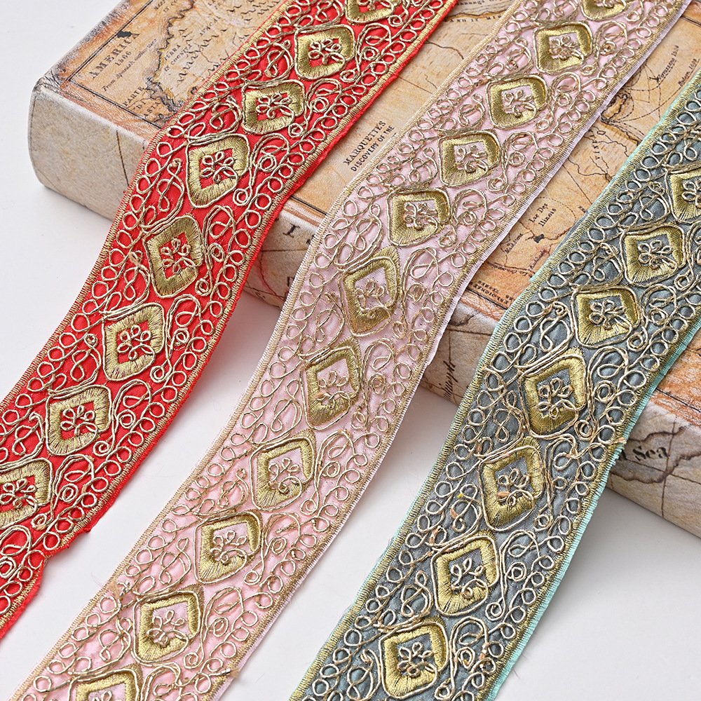Glitter Organza Embroidery Mesh Lace Trim Ribbon For Clothing Curtain Accessories