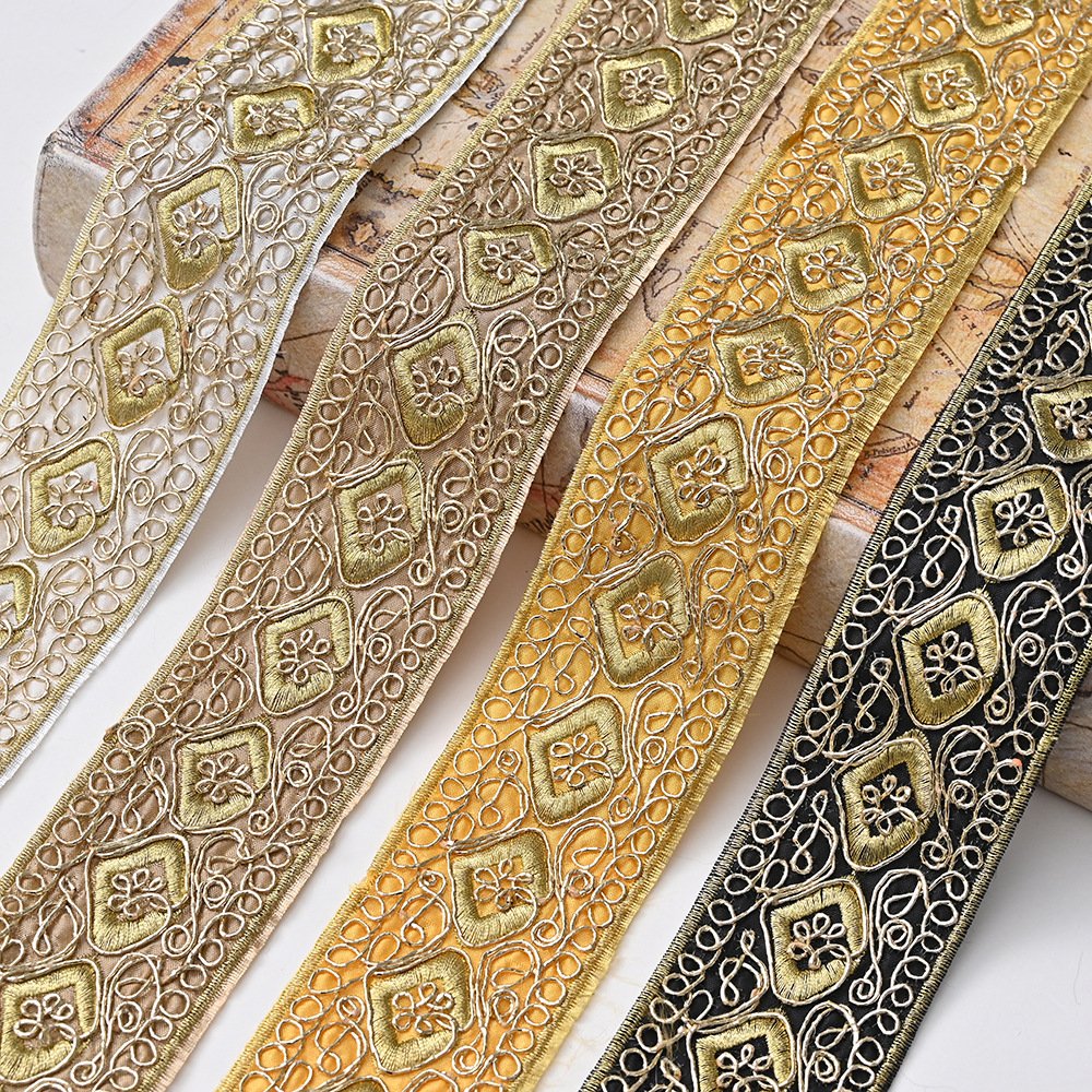 Glitter Organza Embroidery Mesh Lace Trim Ribbon For Clothing Curtain Accessories