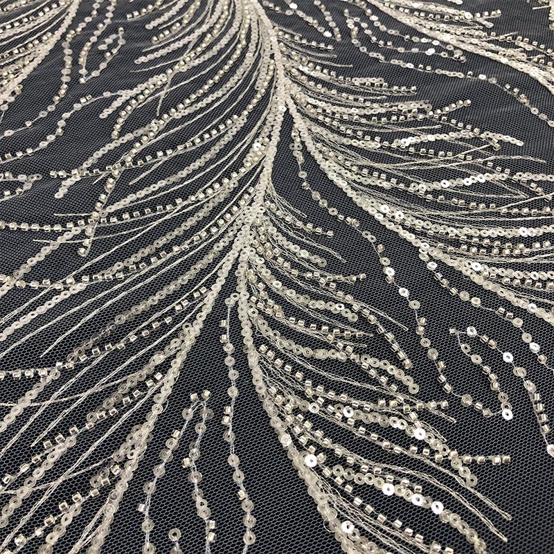Wholesale Delicate High Quality Shiny Flower Embroidery Lace Trim For Women Dress Light Tulle Guipure Lace