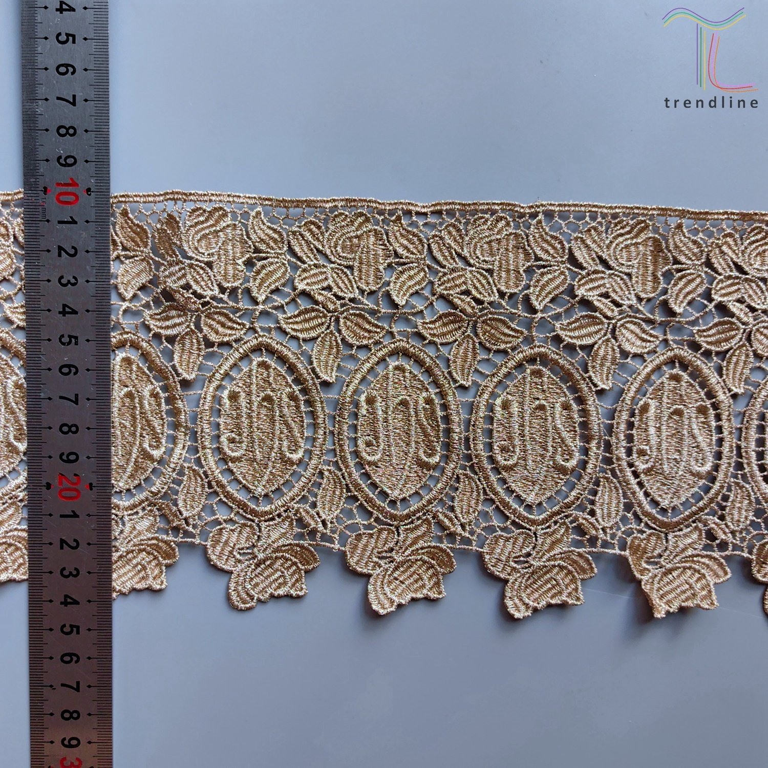 Gold lurex floral priest robe JHS ISH macrame alpha embroidery gold french african lace trim edging for church altar