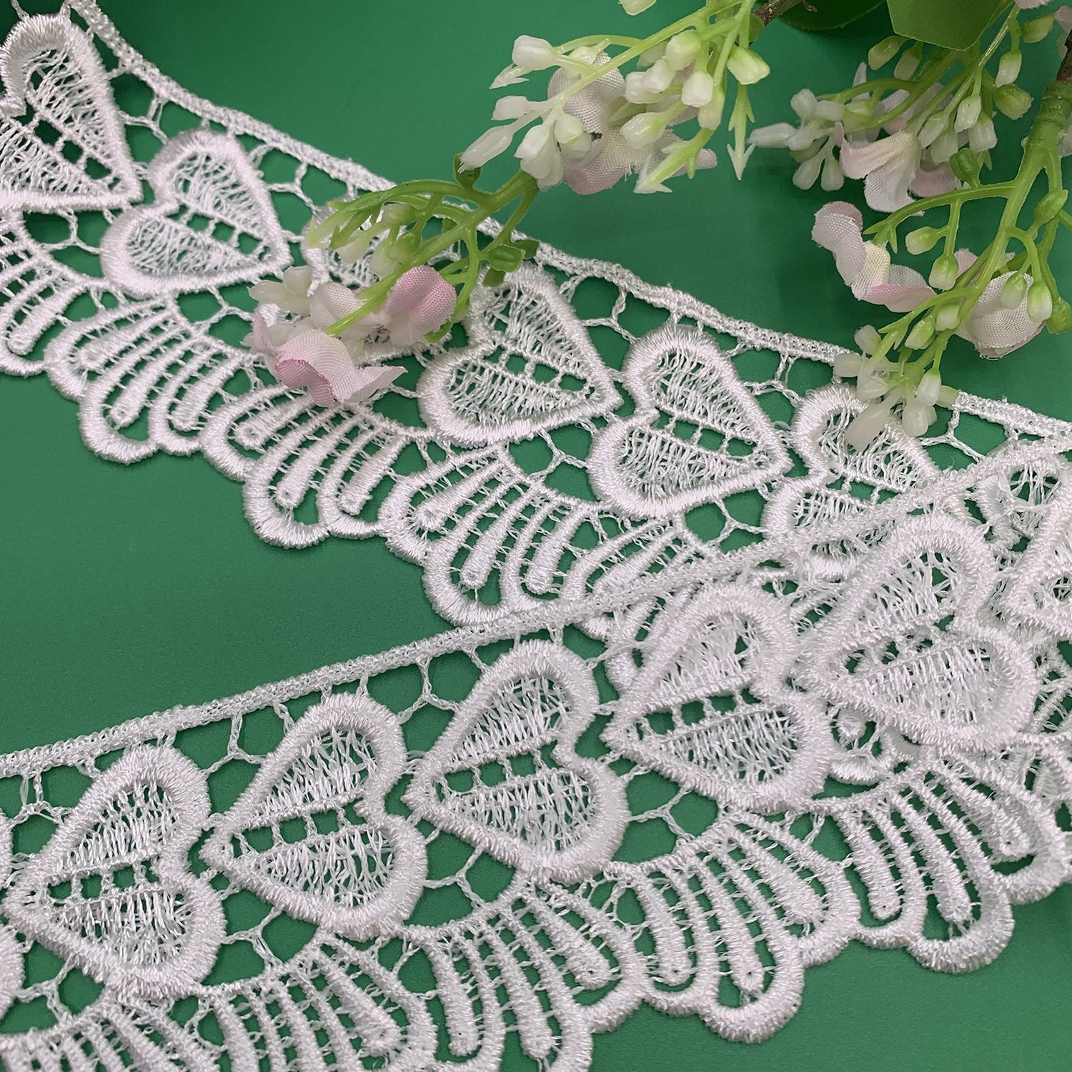 Factory stock High quality chemical 6cm polyester white gpo lace trim