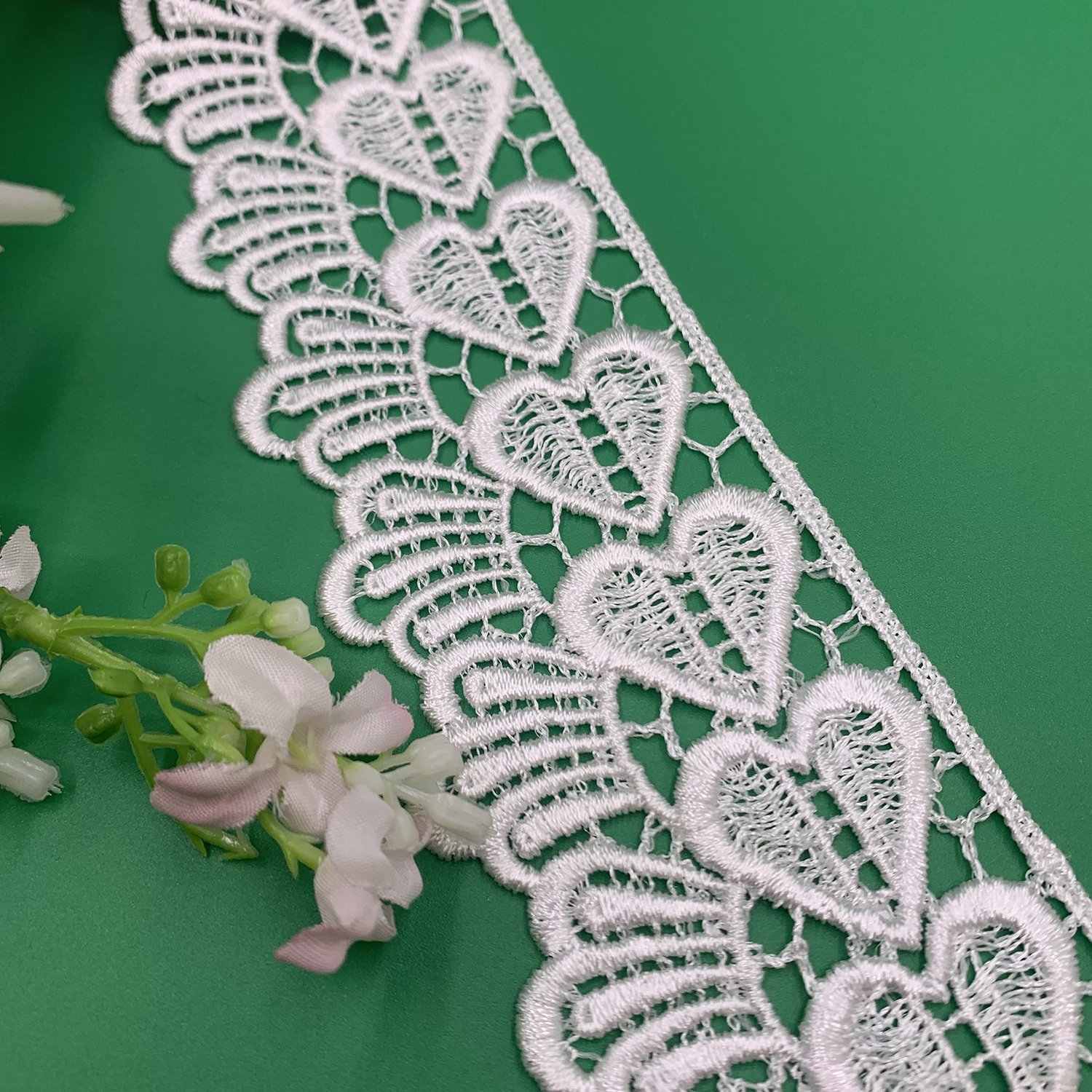 Factory stock High quality chemical 6cm polyester white gpo lace trim