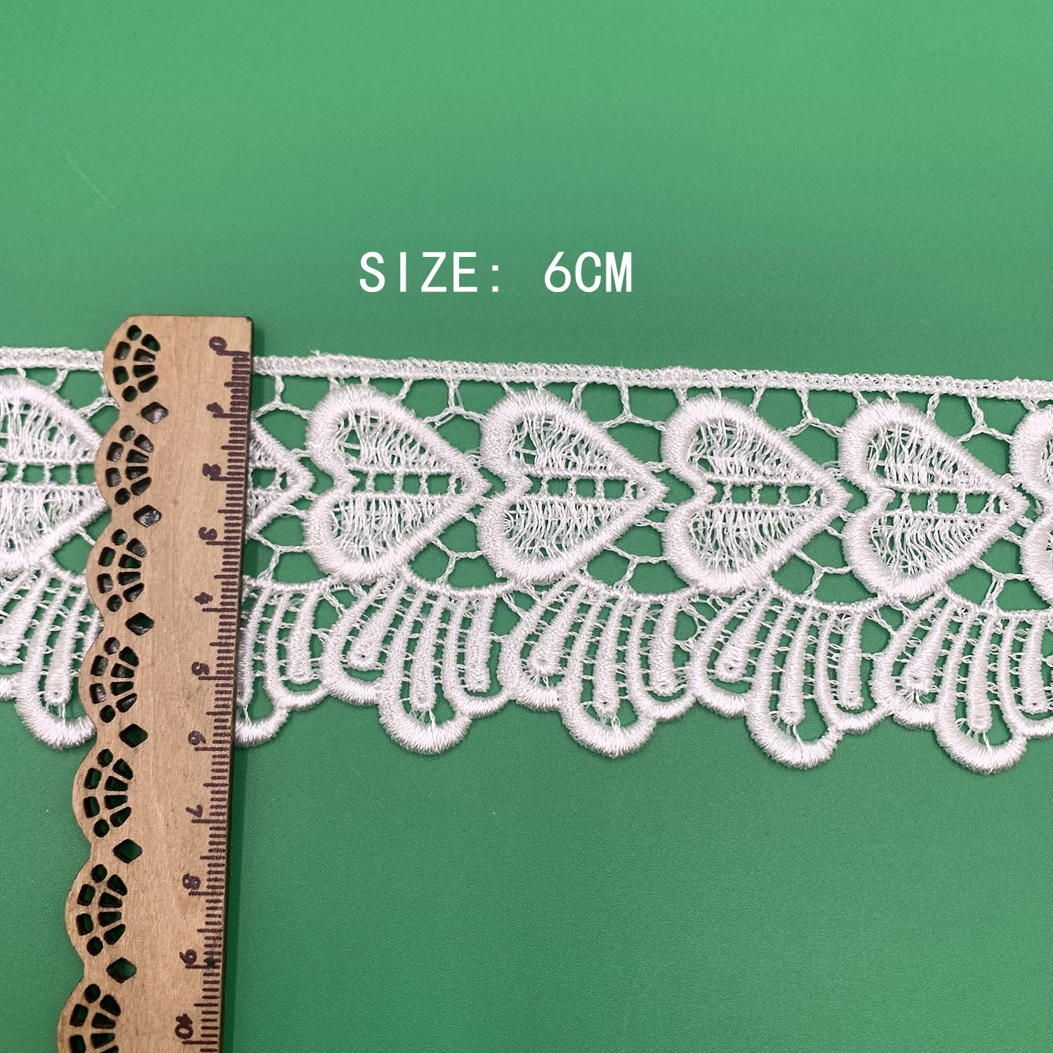 Factory stock High quality chemical 6cm polyester white gpo lace trim