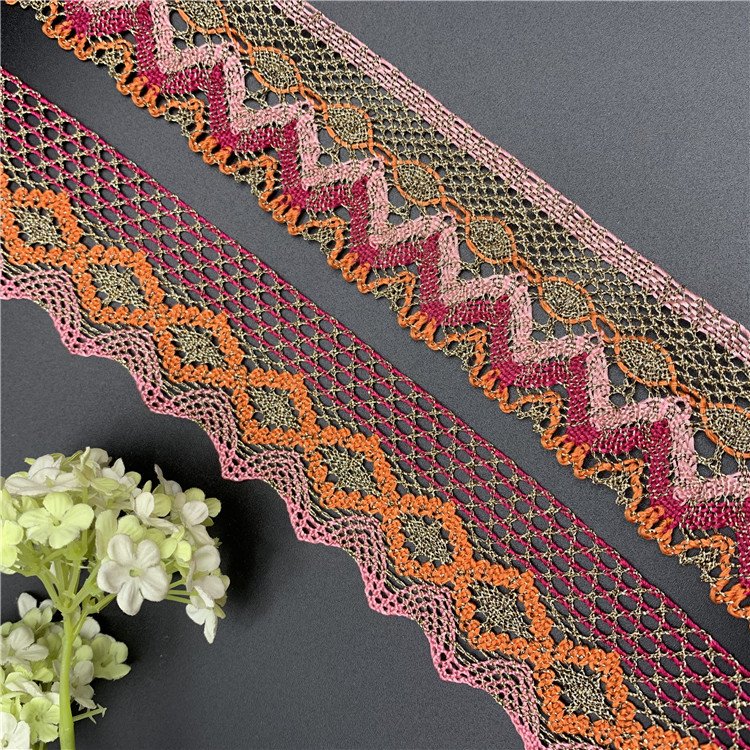 2021 hot sale high quality crocheted cotton lace garment lace trimming