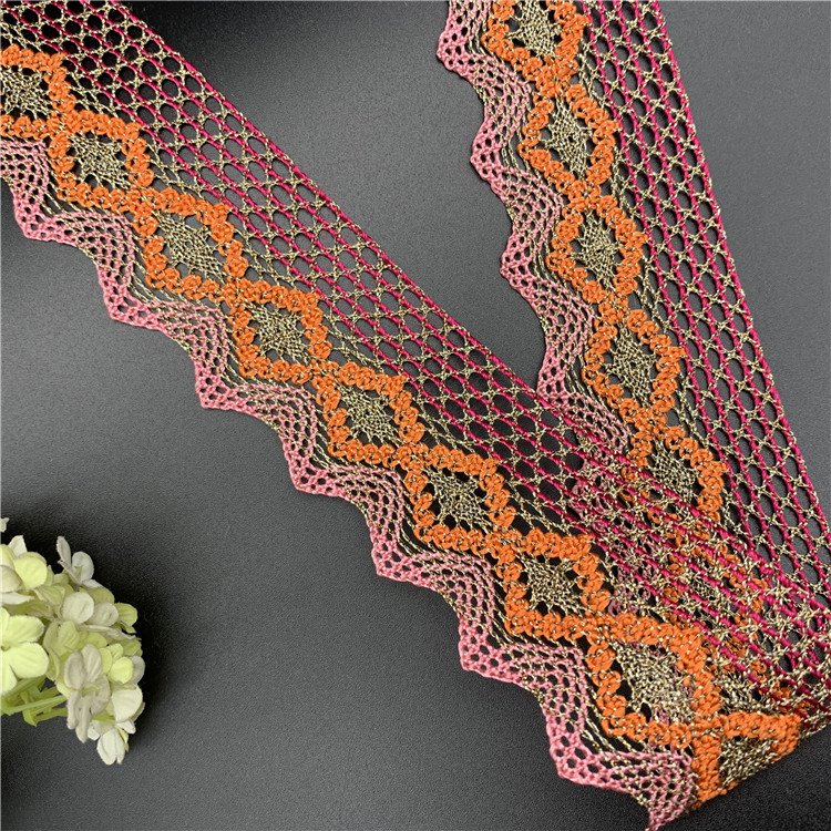 2021 hot sale high quality crocheted cotton lace garment lace trimming