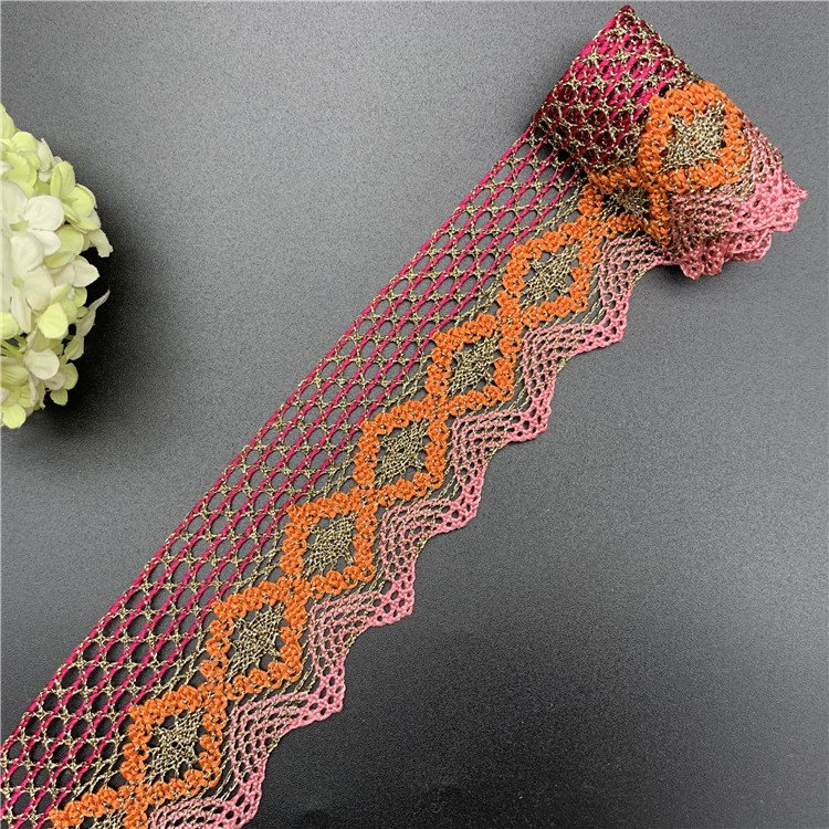 2021 hot sale high quality crocheted cotton lace garment lace trimming