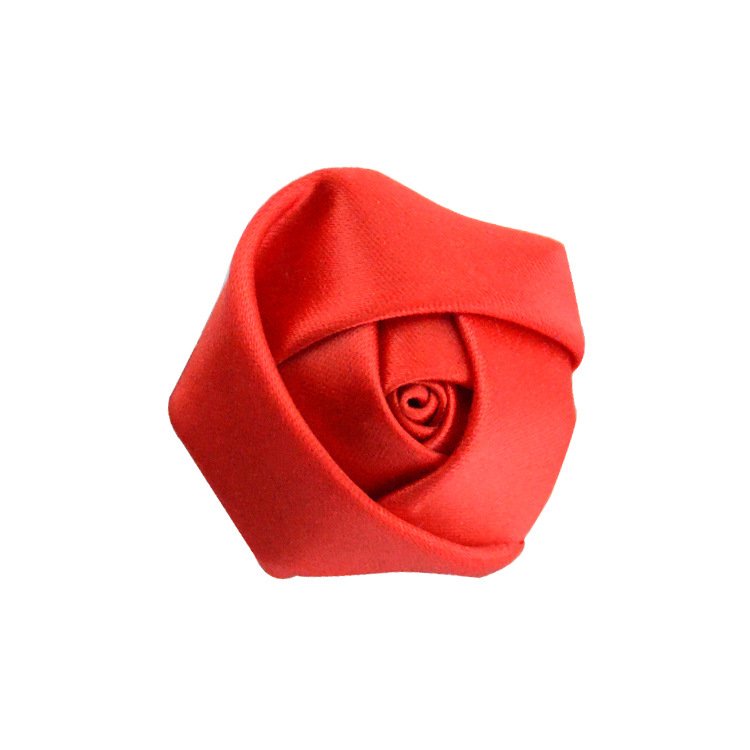 Wholesale 3.5cm handmade small rose satin ribbon flowers trimming decoration