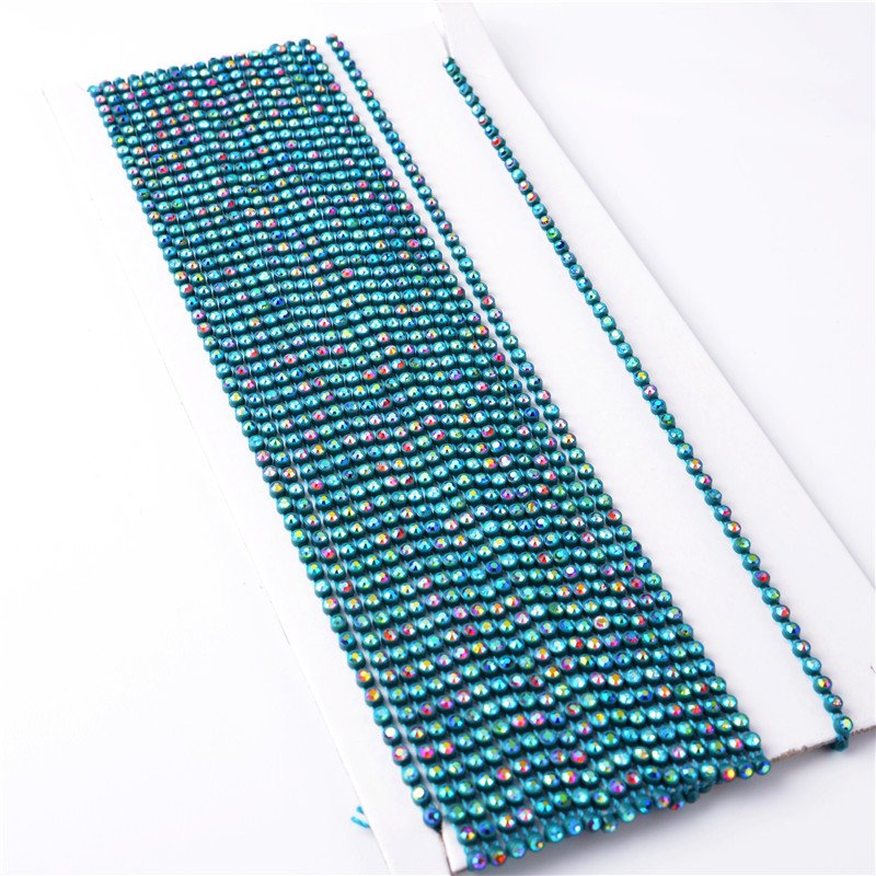 Plastic emerald rhinestone fabric trimming banding best sellers in Guatemala