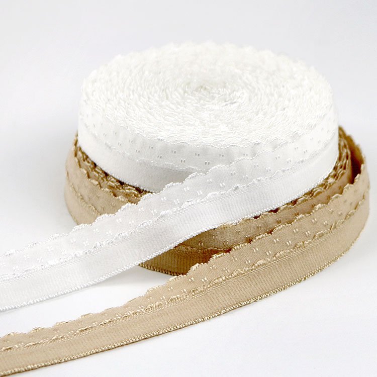 Clothes underwear jacquard shiny fold over elastic webbing band nylon bias binding edge webbing tape for garment diy