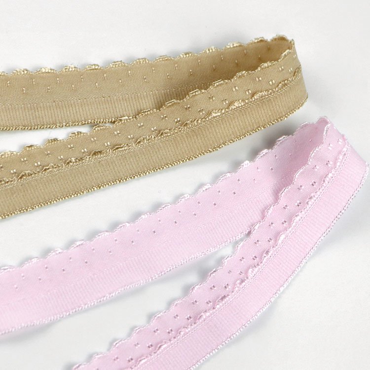 Clothes underwear jacquard shiny fold over elastic webbing band nylon bias binding edge webbing tape for garment diy