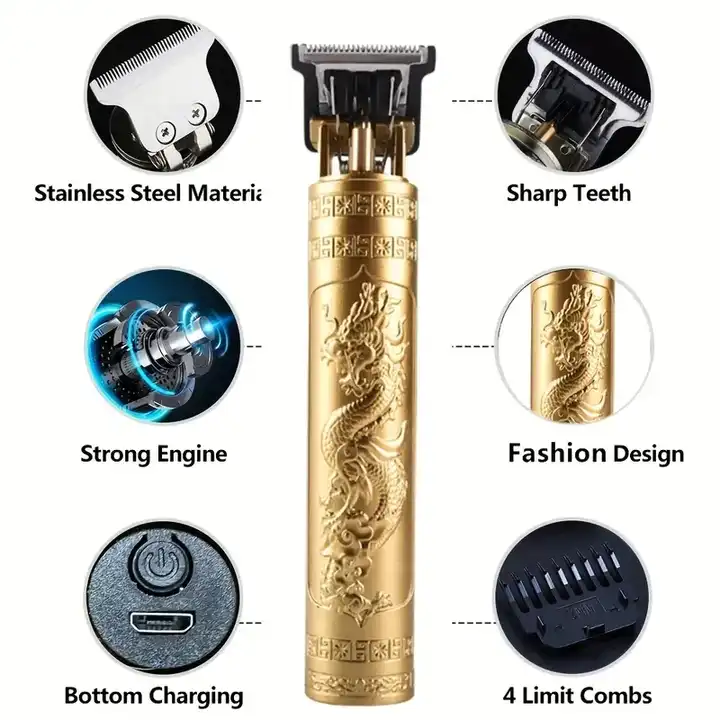 Hair Trimmers & Clippers Beard Haircut Grooming Electric Hair Cutting Trimmer T9 Professional Cordless Plastic For Men Steel