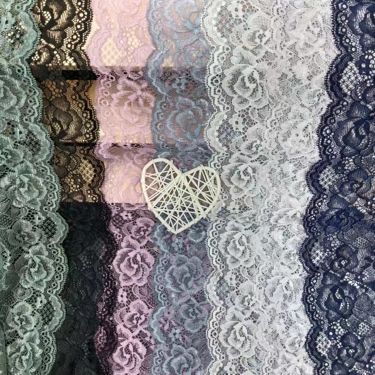 Spandex Lace Fabrics Women's Underwear Roll Knitted Elastic Laces Trim Fashion Material Latest Models Voile Nylon