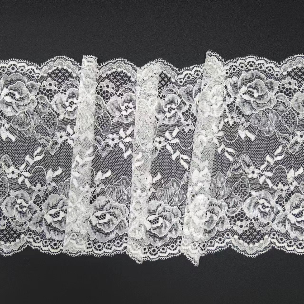 Spandex Lace Fabrics Women's Underwear Roll Knitted Elastic Laces Trim Fashion Material Latest Models Voile Nylon