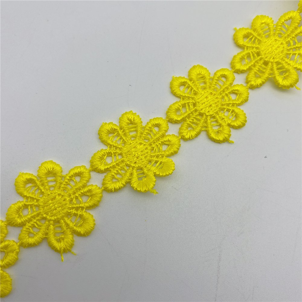 New Daisy Flower Lace Trim Knitting Wedding Embroidered DIY Handmade Patchwork Ribbon Sewing Supplies Crafts