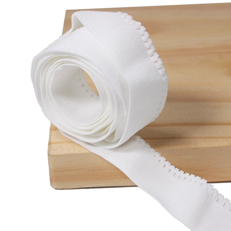 Wholesale high quality fancy Jacquard elastic bra strap silicone scalloped elastic band piping trims