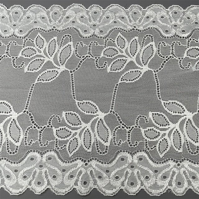TUTON Bridal Lace Fabric Supplier French Lace Narrow Wide 17.5 CM/20.5 CM Elastic Lace Trim