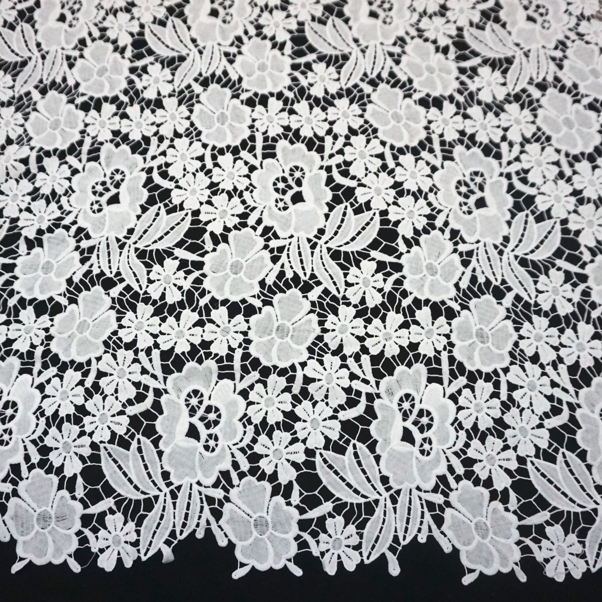 New Design 30mm Nylon Spandex Lingerie Stretch Flower White Lace Trim For Clothing