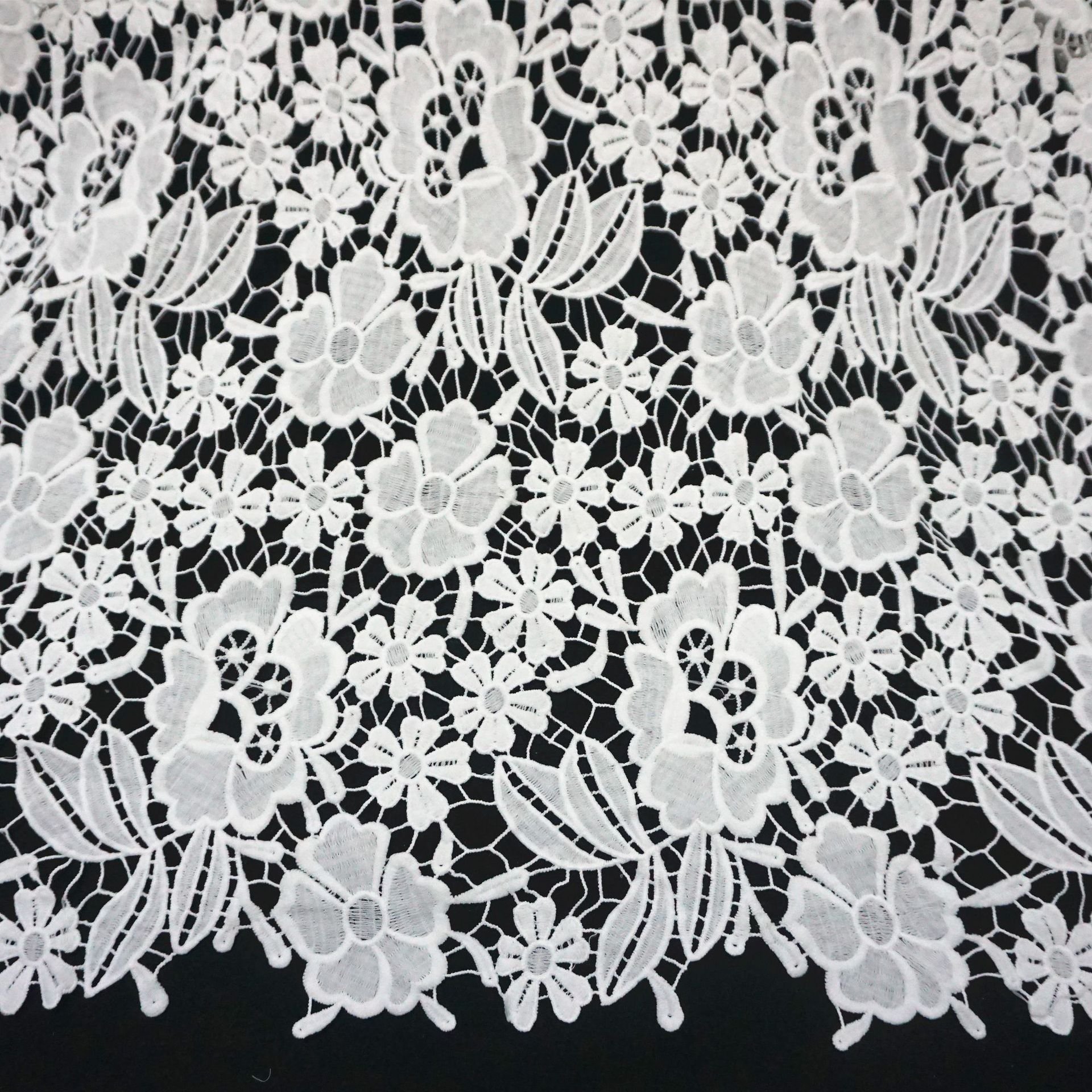 New Design 30mm Nylon Spandex Lingerie Stretch Flower White Lace Trim For Clothing