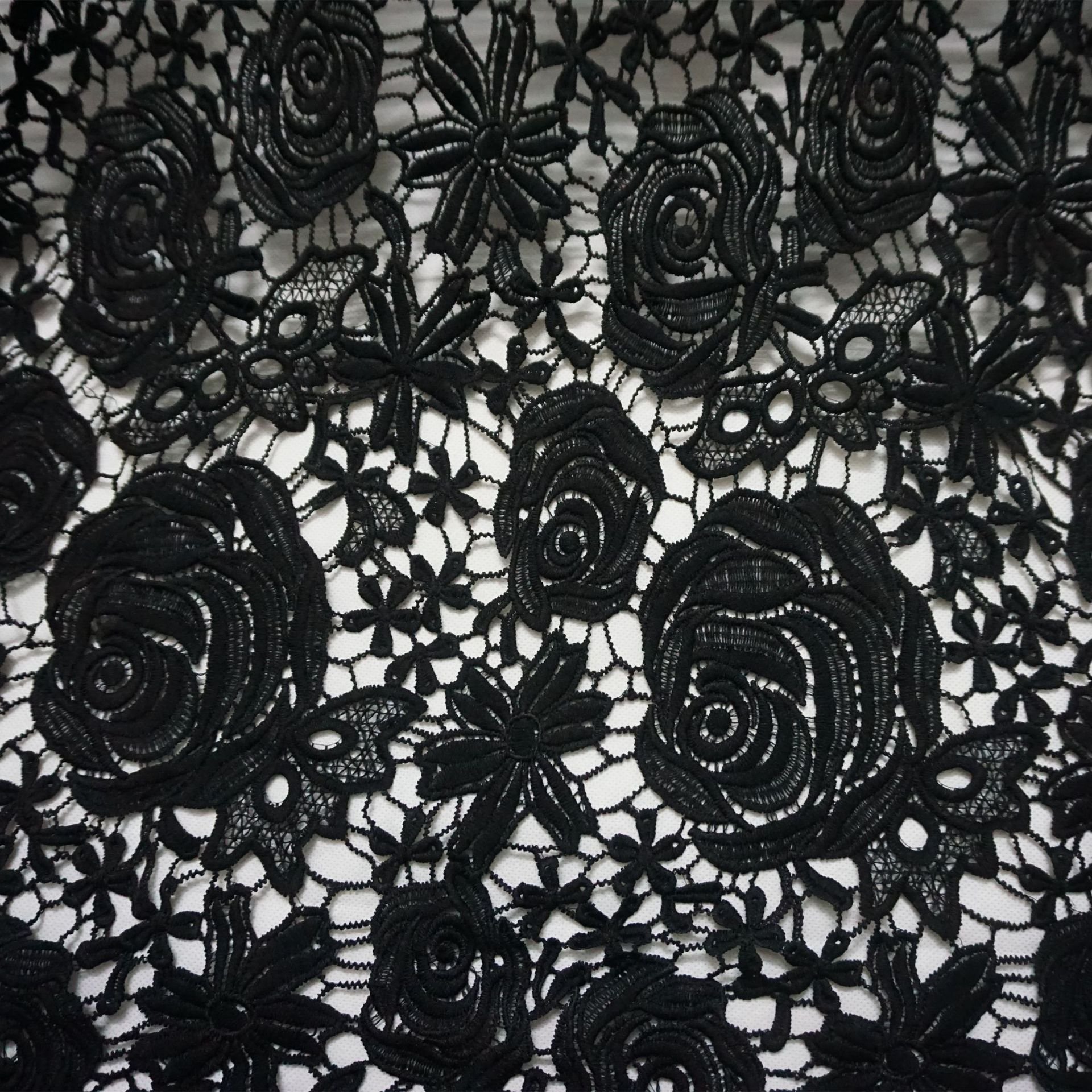 Customized Natural White Garment Accessory 15mm No Stretch Lace Trim Nylon Rose Flower Lace Trimming