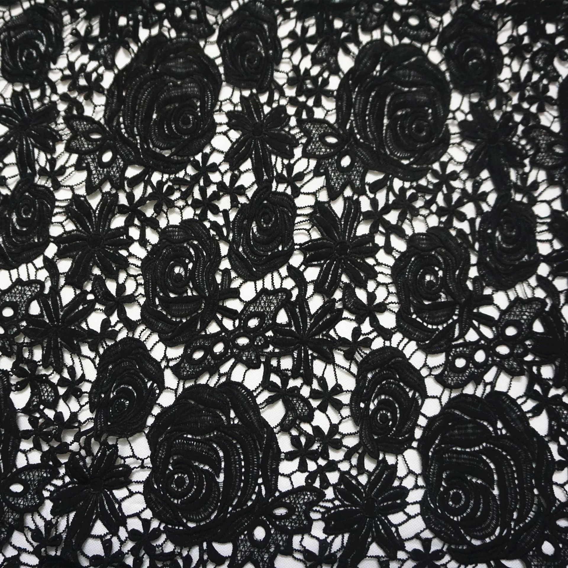 Customized Natural White Garment Accessory 15mm No Stretch Lace Trim Nylon Rose Flower Lace Trimming