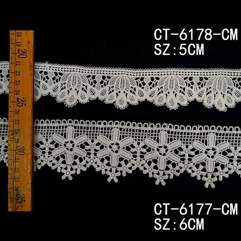 Garments manufacturer elastic band trim lace wide lace flower border crochet fabric embroidery trim sequin