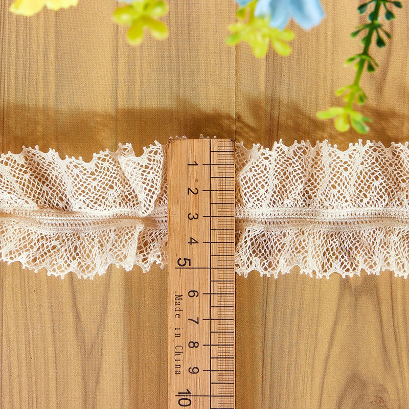 Wholesale White Elegant Stretch Lace Pierced 100% Cotton Fabric Crochet Lace Trimming Elastic Eyelet Embroidery Cotton Lace Trim