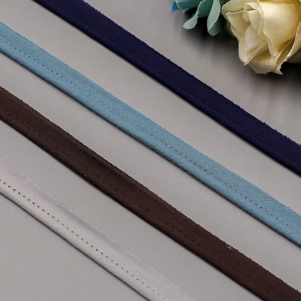 Factory wholesale price cord trim colorful polyester lip rayon piping tape for garment upholstery