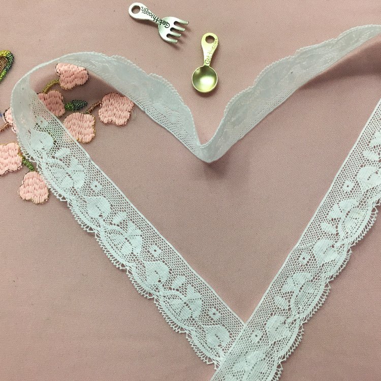 Hot sale 2.3CM lace fabric geometry guipure chemical lace Cotton Lace Trimming For Garment