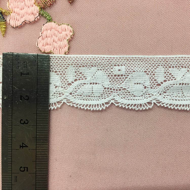 Hot sale 2.3CM lace fabric geometry guipure chemical lace Cotton Lace Trimming For Garment