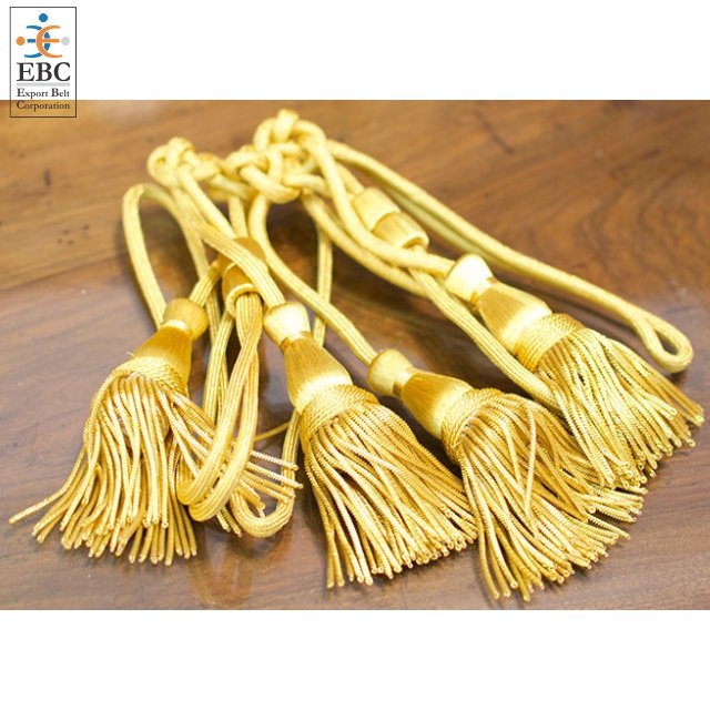 OEM Wholesale Metallic Bullion Fringe Customized Elegant Tassels and Trim High Quality Handmade Religious or Decorative Use