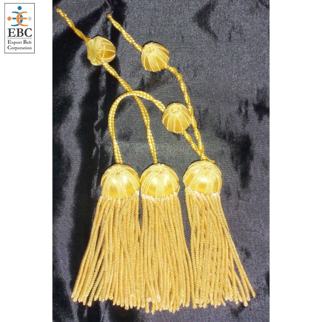 OEM Wholesale Metallic Bullion Fringe Customized Elegant Tassels and Trim High Quality Handmade Religious or Decorative Use