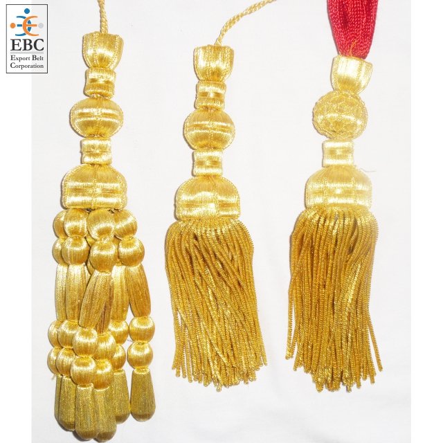 OEM Wholesale Metallic Bullion Fringe Customized Elegant Tassels and Trim High Quality Handmade Religious or Decorative Use