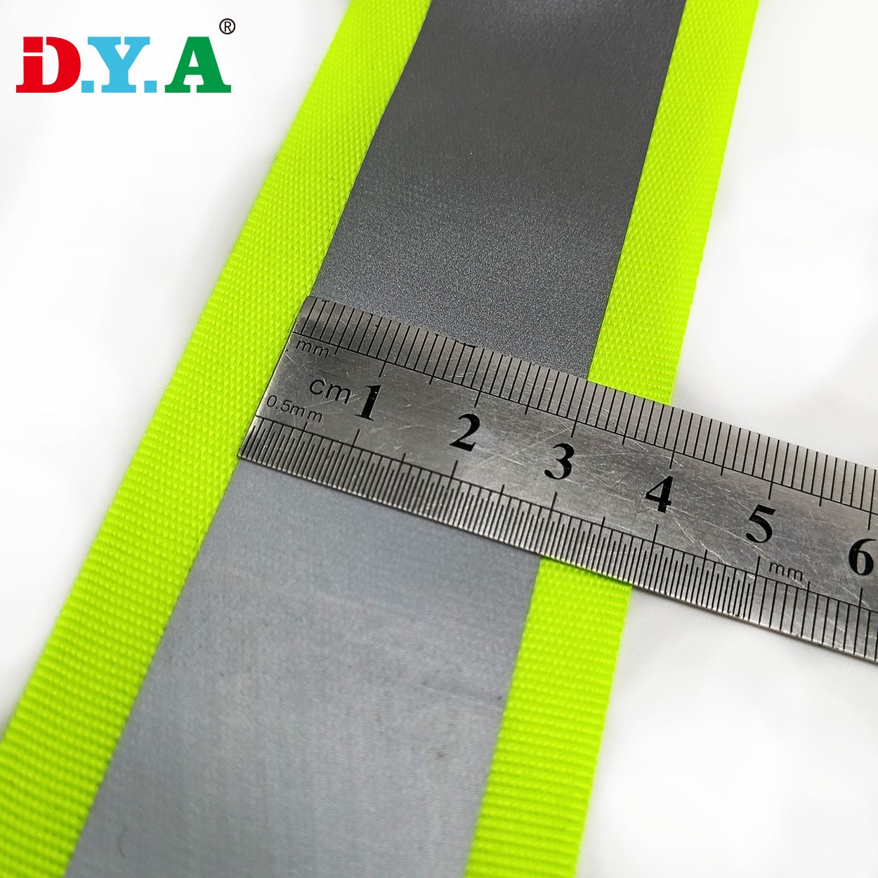 Reflective Warning Safety Clothing Trim Strip Sew on Polyester Fluorescent Green Reflective Webbing Tape For Sewing on Garment