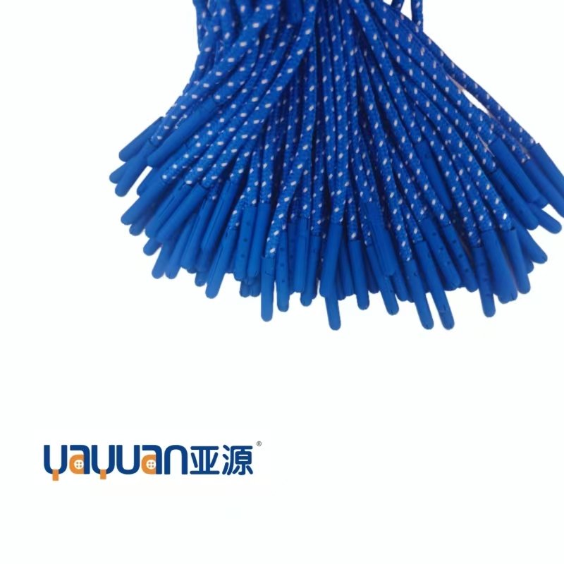 Zip-top trim 100% polyester colored rope double-ended metal rope