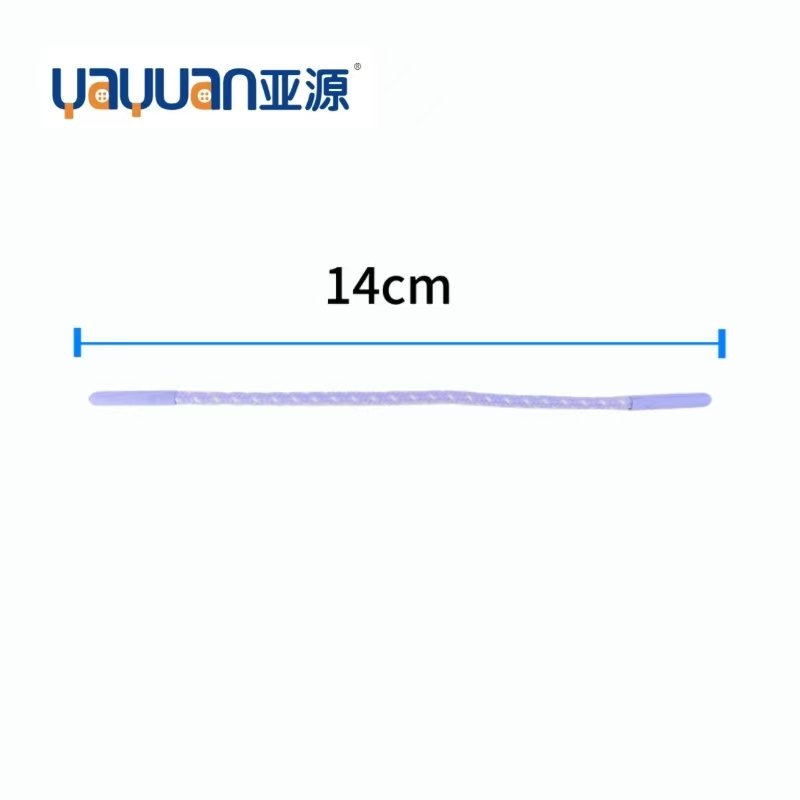 Zip-top trim 100% polyester colored rope double-ended metal rope