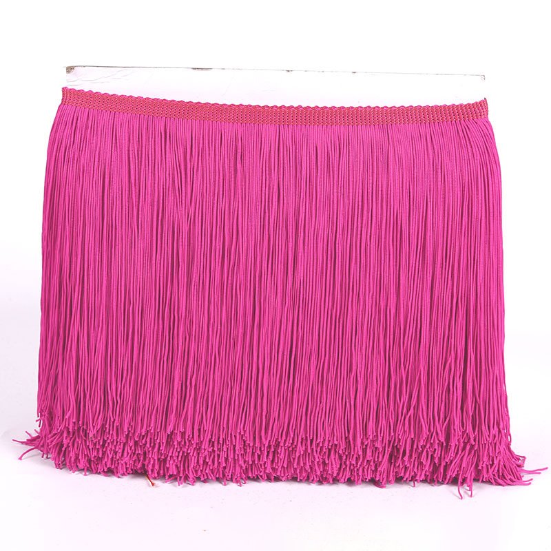 High Quality Good Density 20cm Encrypted Nylon Fringe Vertical Tassel Lace Trim For Latin Dance Sewing Accessories And Curtain