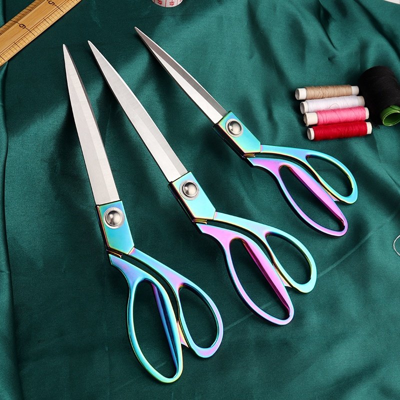 Multi Size Sewing Scissors Colorful Wedding Trimming Shears Cross-Stitch Stainless Steel Tailor Scissor