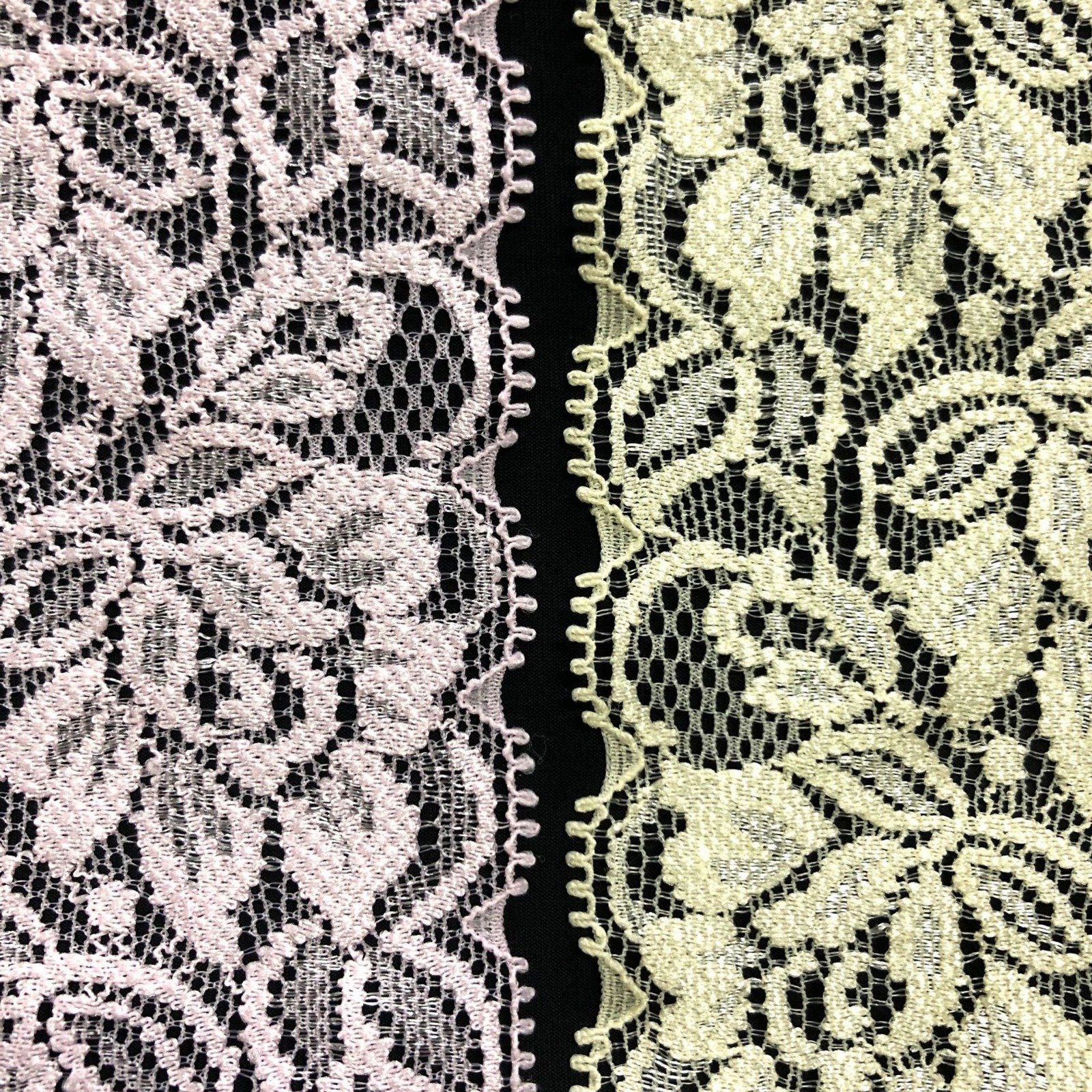 Women flower rose design lace elastic small edge big wholesale weeding light silk lace trim