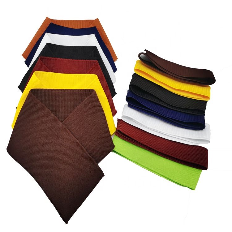 Customized Rib Knit Fabric Trim Ribbed Collar For Men and Women's Clothing Polo T-shirt Short Sleeve Collar and Cuff