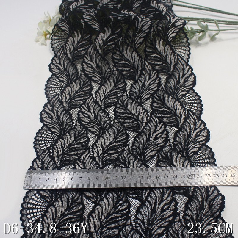 2024 hot sale high quality bicolor Stretch Lace Trim Soft Nylon Spandex Elastic Lace