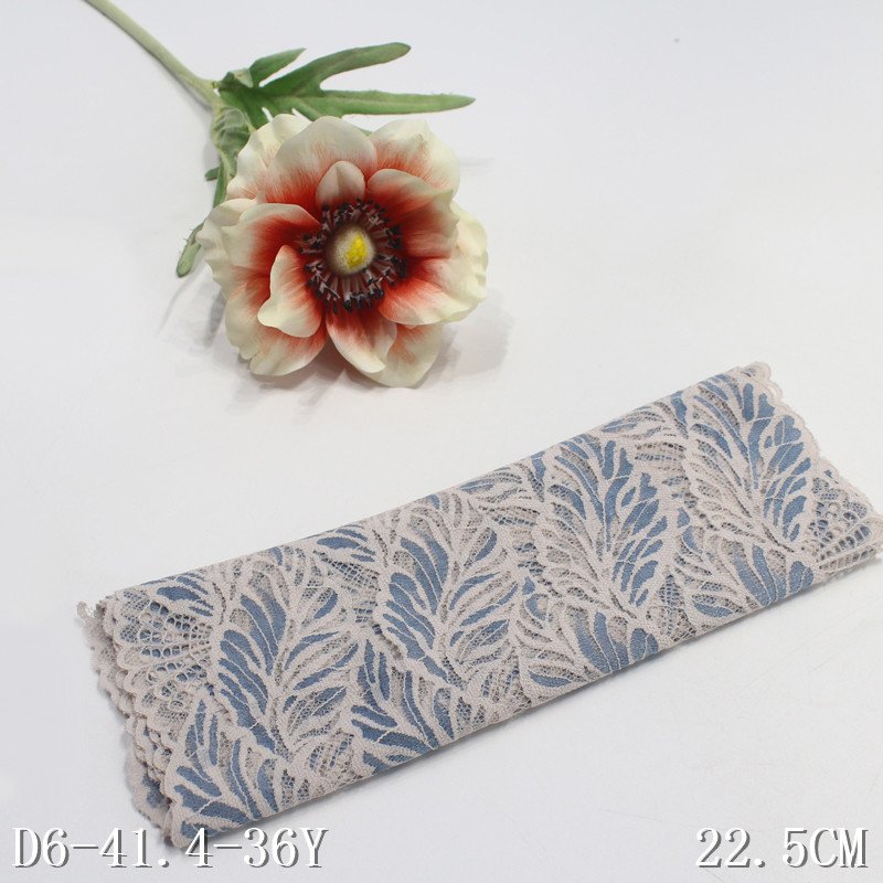 2024 hot sale high quality bicolor Stretch Lace Trim Soft Nylon Spandex Elastic Lace