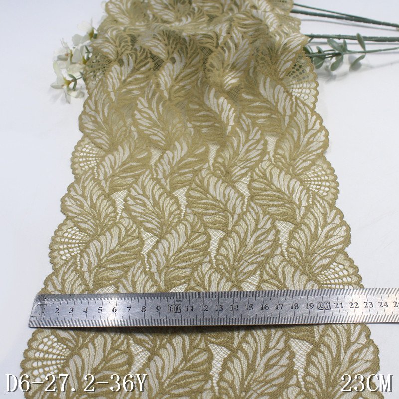 2024 hot sale high quality bicolor Stretch Lace Trim Soft Nylon Spandex Elastic Lace