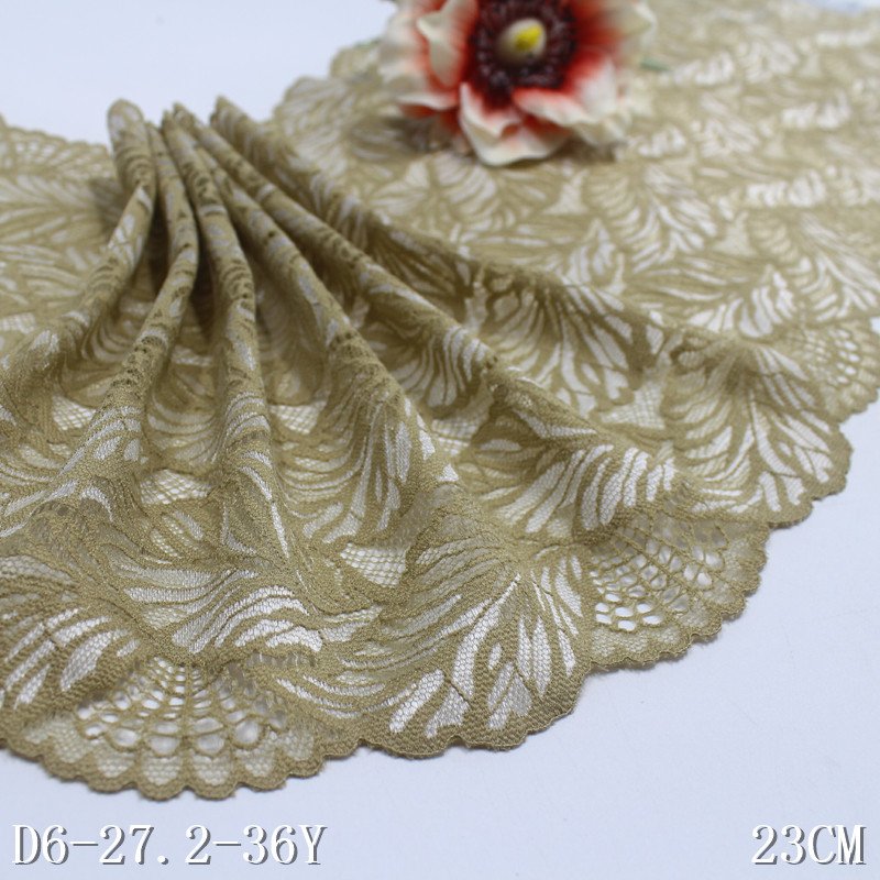 2024 hot sale high quality bicolor Stretch Lace Trim Soft Nylon Spandex Elastic Lace