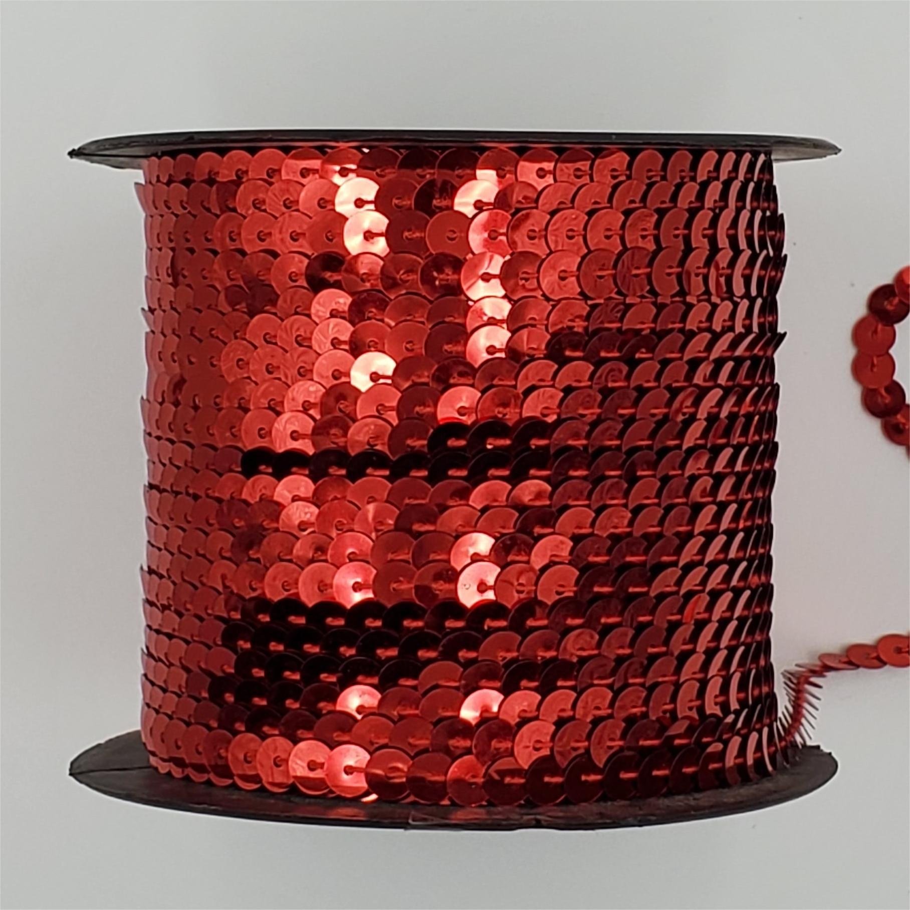 Factory Wholesale PVC PET 5mm 6mm 8mm Sequins Trim Sequin String In Rolls For Garment
