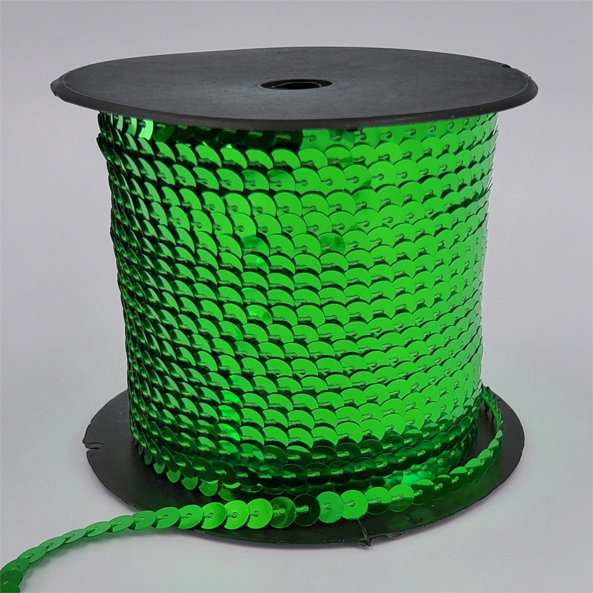 Factory Wholesale PVC PET 5mm 6mm 8mm Sequins Trim Sequin String In Rolls For Garment