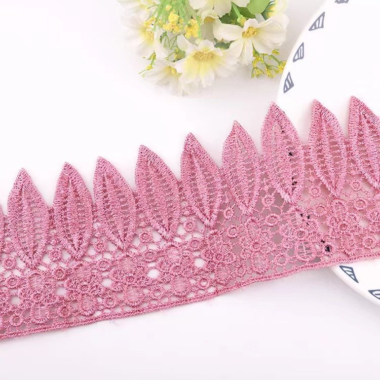 Hot sale 9cm Polyester Embroidery Lace Designs Elegance Flower Lace Trim For Clothes