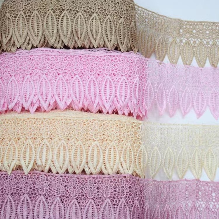 Hot sale 9cm Polyester Embroidery Lace Designs Elegance Flower Lace Trim For Clothes